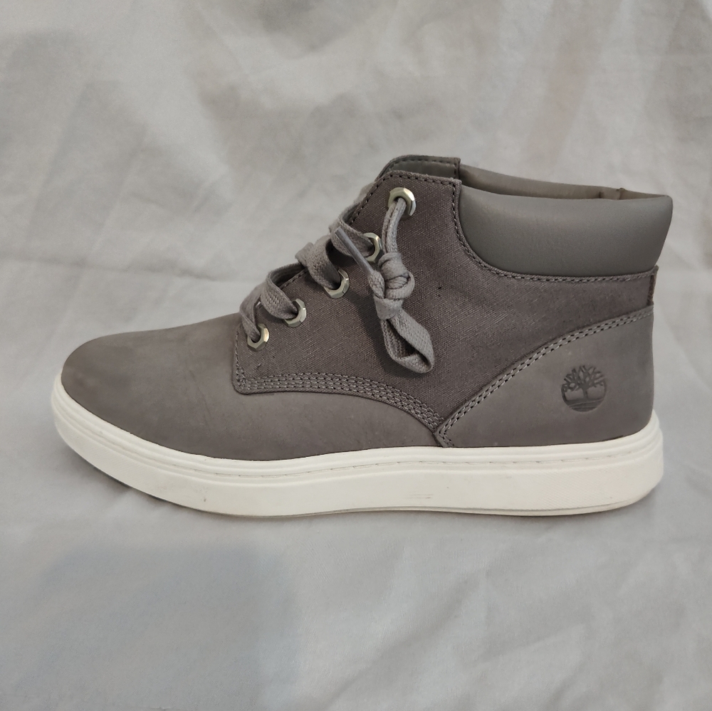 Timberland Gray High-Top Sneakers with White Sole